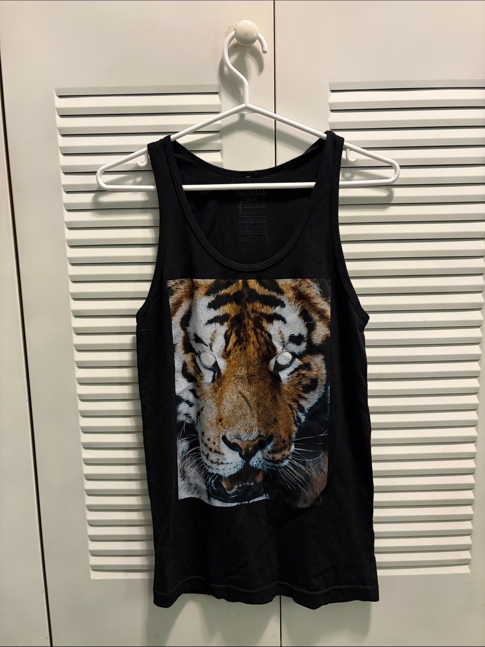 Aritzia Black Tank with Tiger Graphic